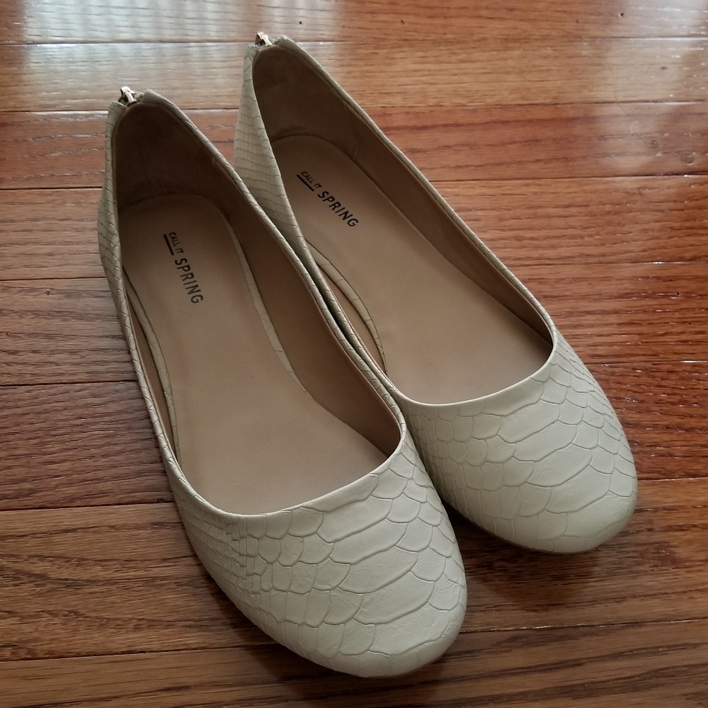 Call It Spring Beige Flats